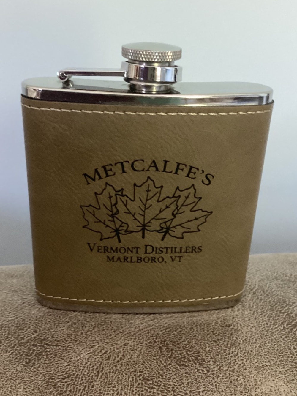 Metcalfe’s Distillers VT stainless steel flask 6 oz